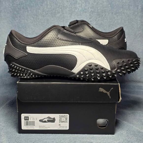 Puma Mostro Perf Sneakers Black White Mens US 11